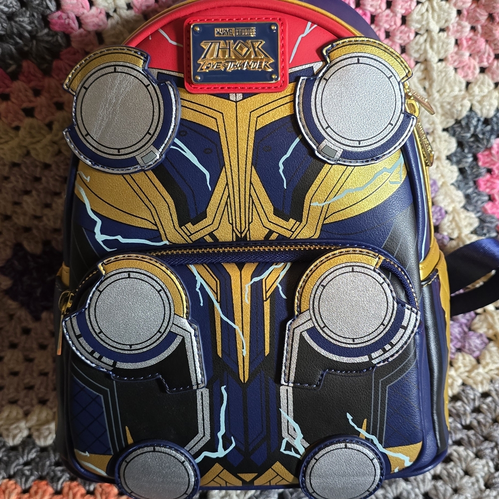 Marvel Blue and Gold Thor Armor Backpack
